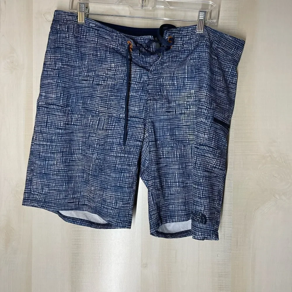 The North Face blue white swim trunks board short, size 36‎